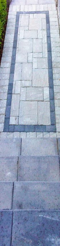 Natural stone walkway design